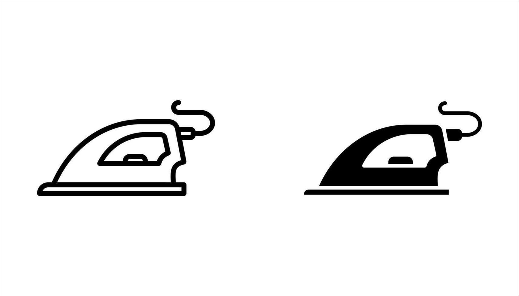 Iron icon set white background vector
