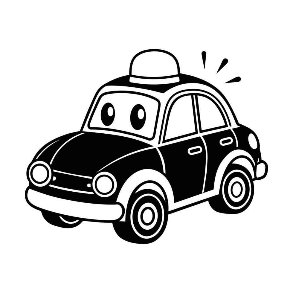 Police car illustration vector