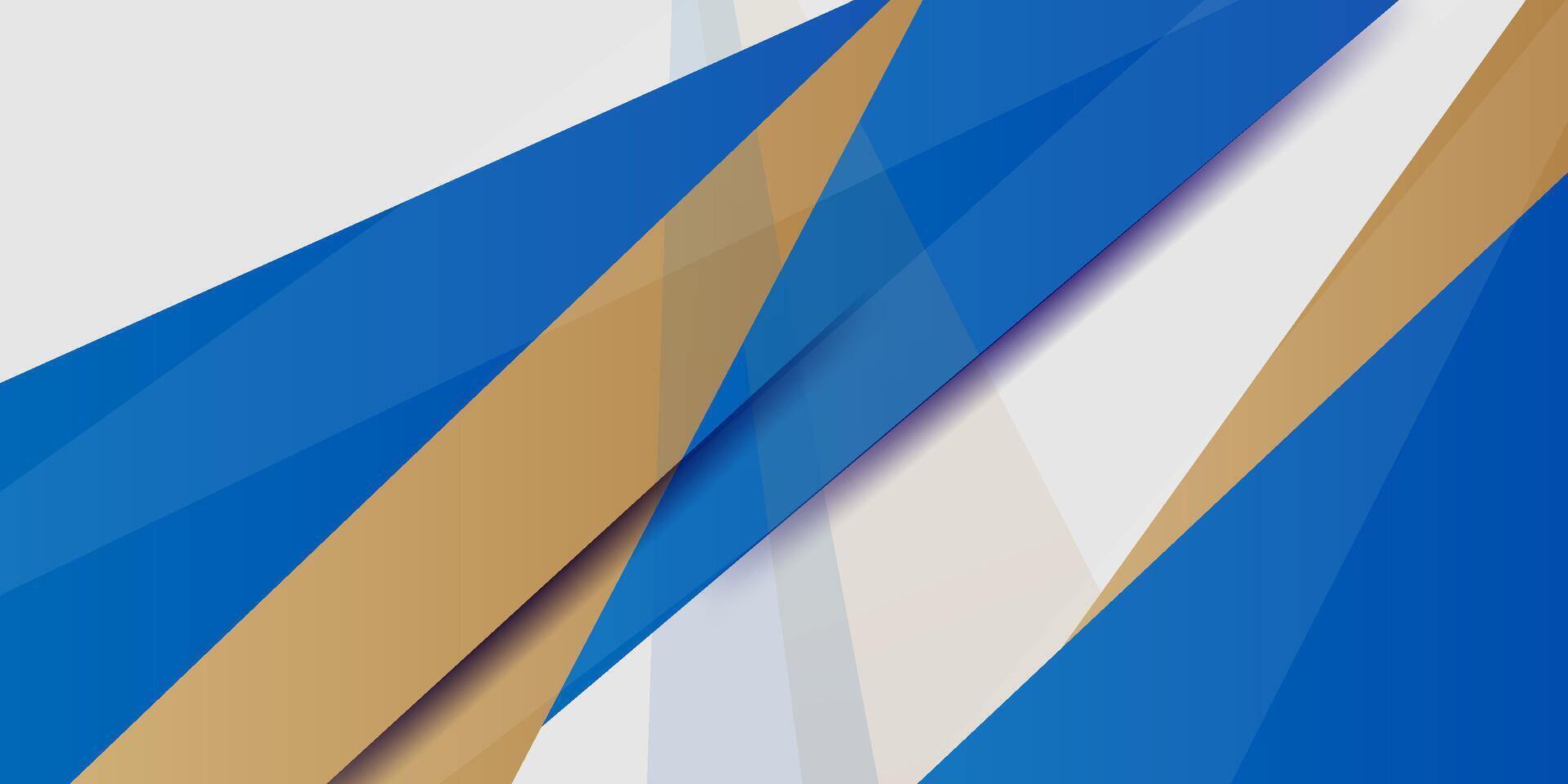 Abstract blue and yellow fractal overlap on abstract geometric design modern luxury futuristic background illustration. eps10 vector