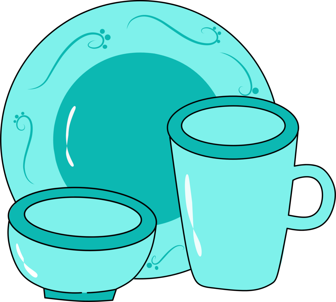 Dining set clipart drawing png