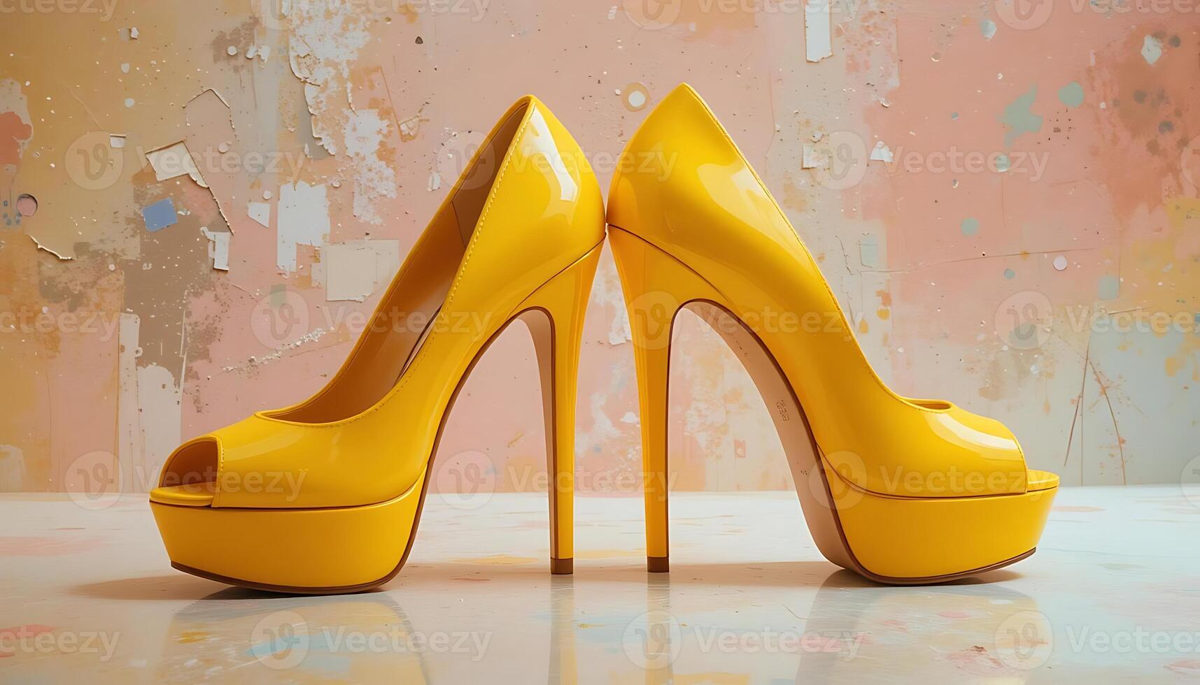 Sunny Disposition Platform Yellow High Heels, Summer Fashion, Chic Style, Bold Statement, Vibrant photo