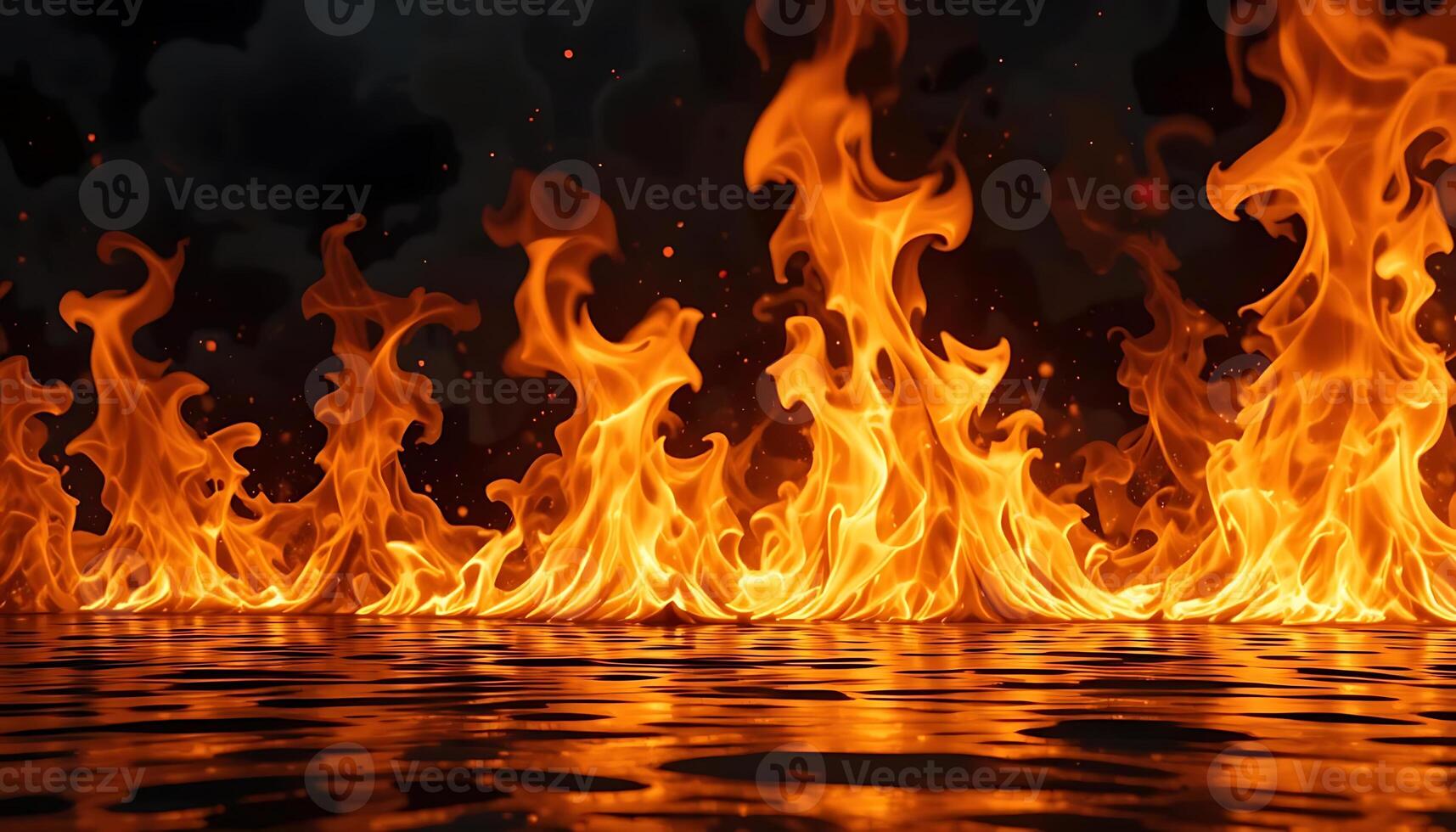 Fiery Blaze Water Reflection Flame Texture Overlays - Perfect for Design Projects hot red fire photo