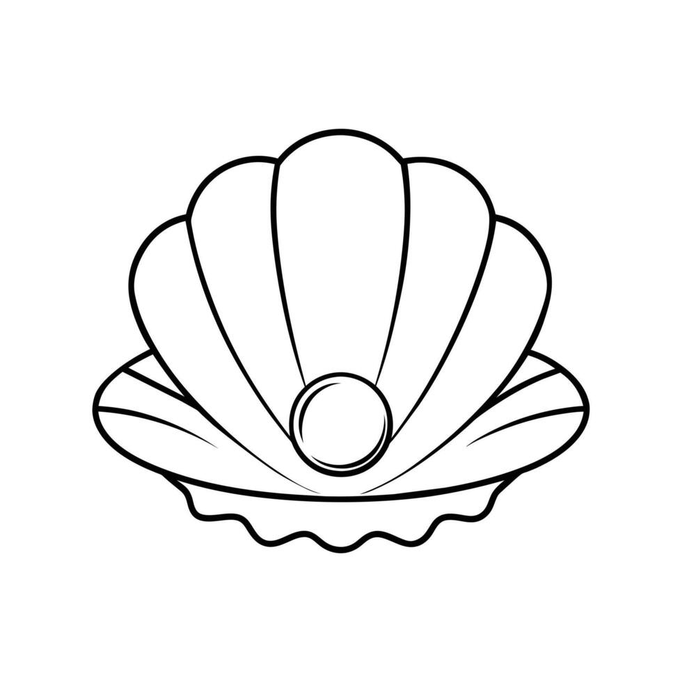 a pearl icon silhouette vector
