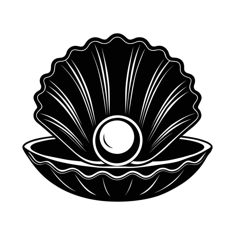 Shell Pearl art design vector