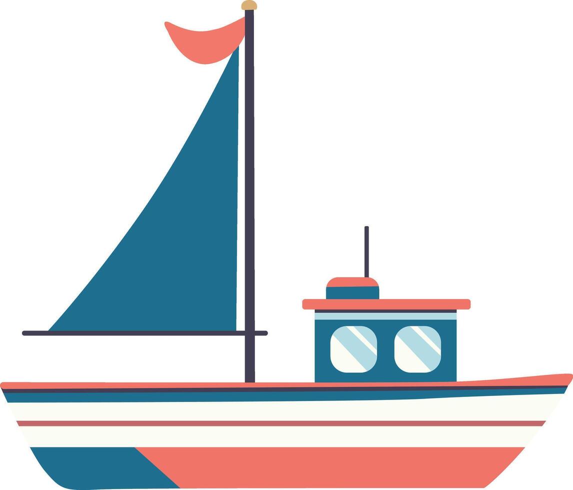 Sailboat Illustration icon vector