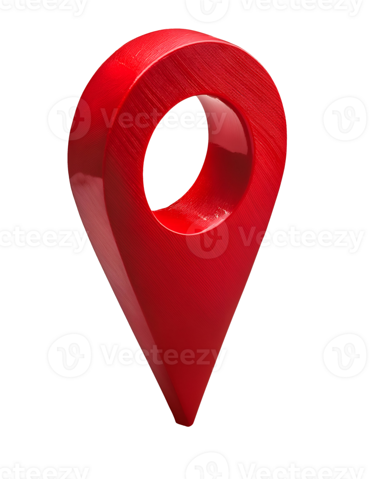 isometric 3d red location pin on isolated background, glossy map marker symbol for navigation and gps, digital location pointer, travel and technology concept, geolocation tag, route marker icon png