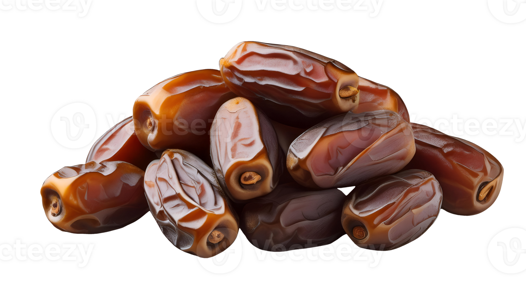 pile of fresh medjool dates on isolated background, glossy dried dates with wrinkled texture, organic sweet fruit rich in fiber and nutrients, natural dried fruit for snacking and baking png