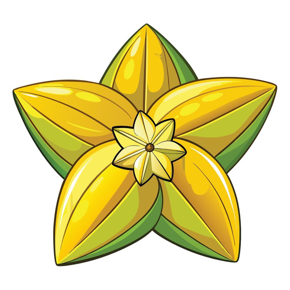 a yellow flower with green leaves vector