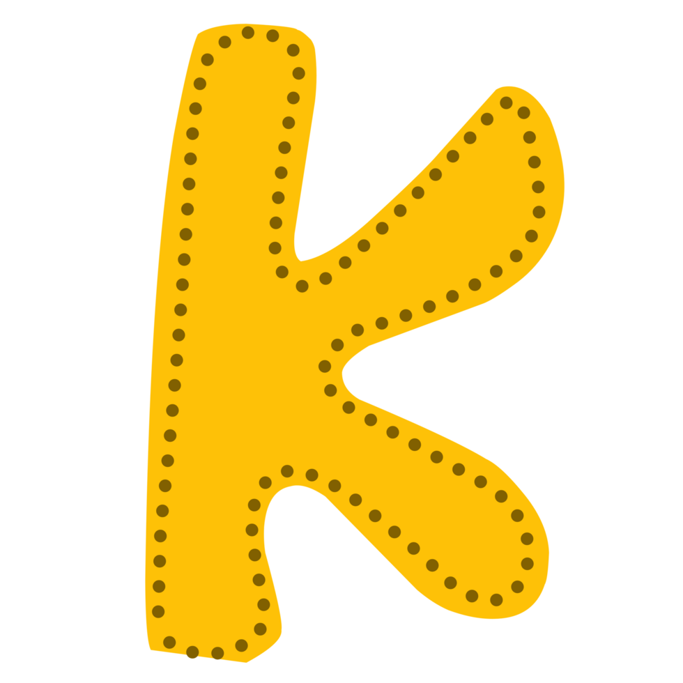 K alfabet doodle art png