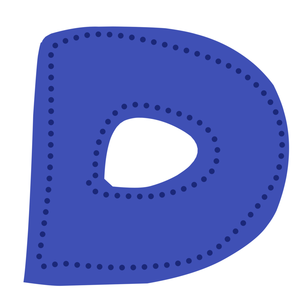 D doodle alfabet illustration png
