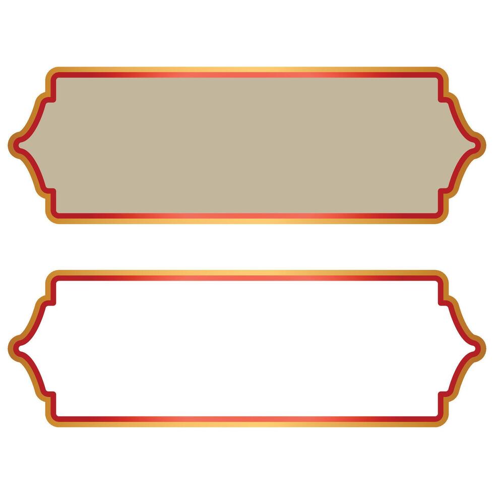 Luxury Golden Banner Set With Floral Ornament On Gradient Color Title Frame Text Box vector