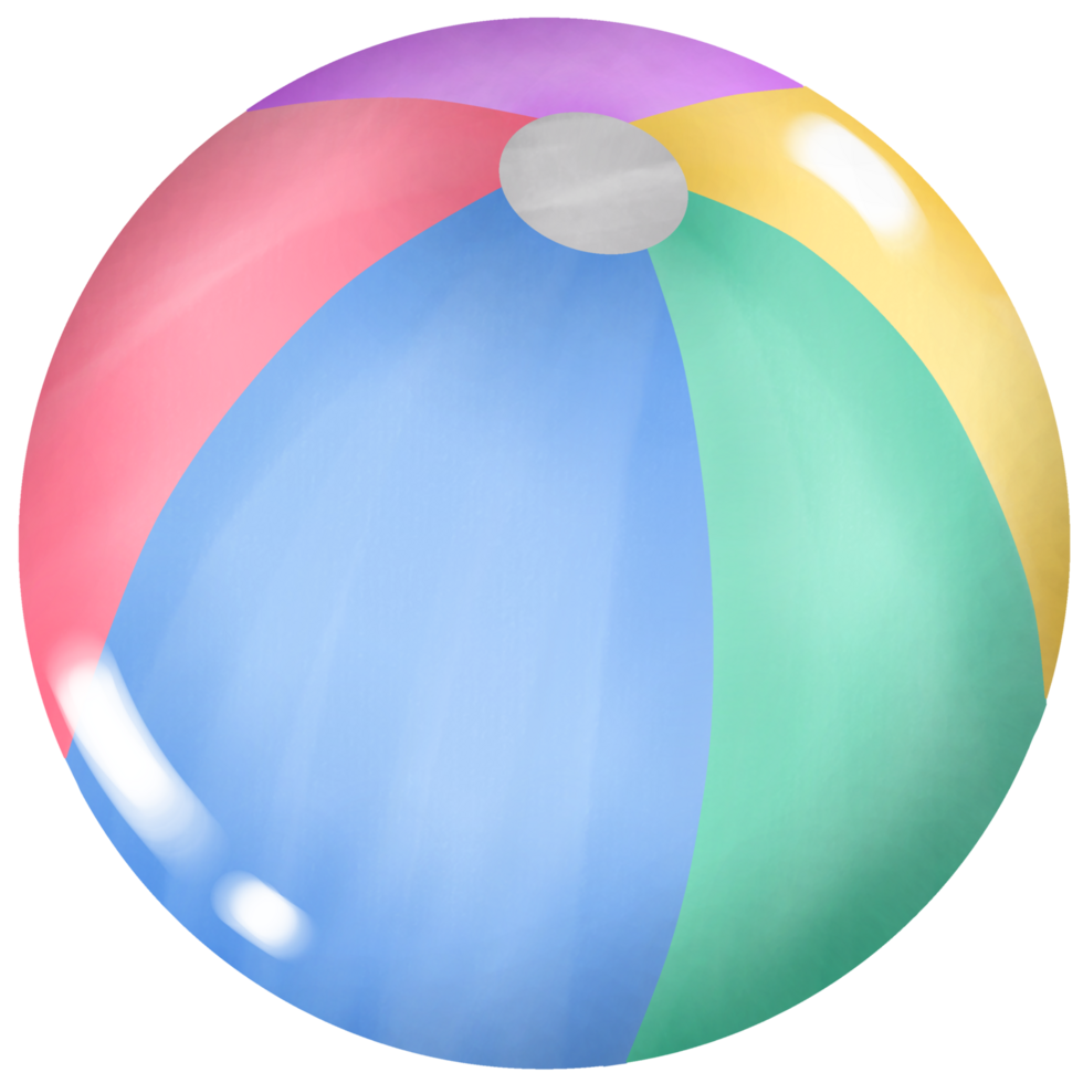 a pastel colorful beach ball png
