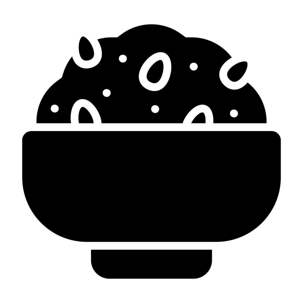 Simple Breakfast glyph icon. The icon can be used for websites, print templates, presentation templates, illustrations, etc vector