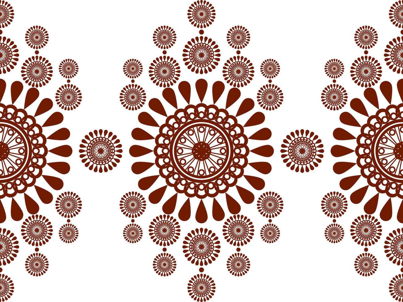 Geometric ethnic pattern floral background. Aztec. ornament. Ethnic pattern design for background, carpet, wallpaper, clothing, Batik, fabric, embroidery vector