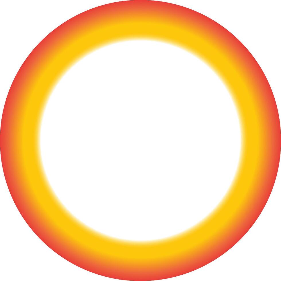 Circle with gradient red and yellow vector
