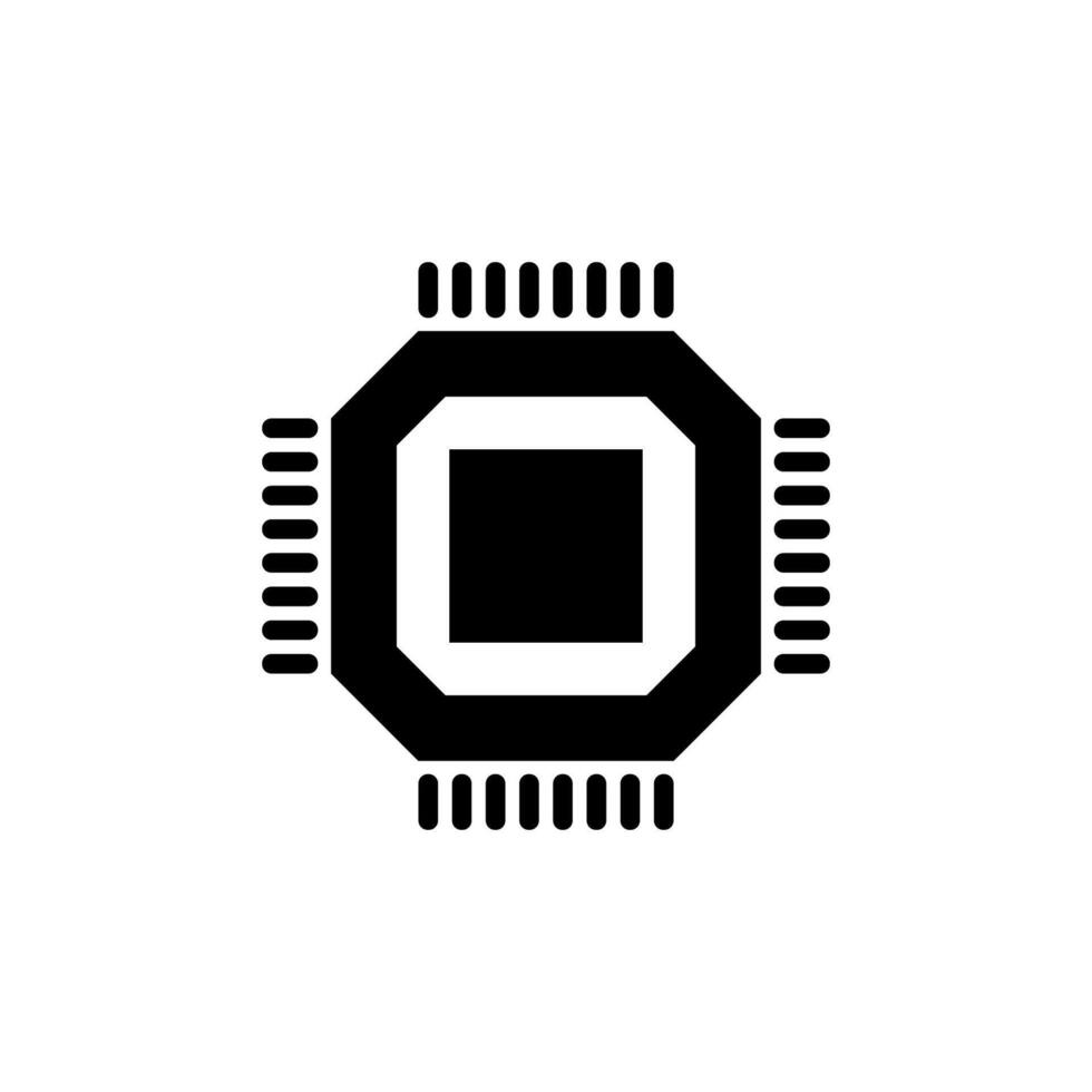 Electronic chip computer design vector