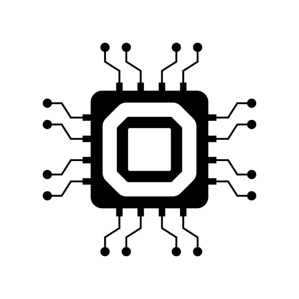 Electronic chip design vector