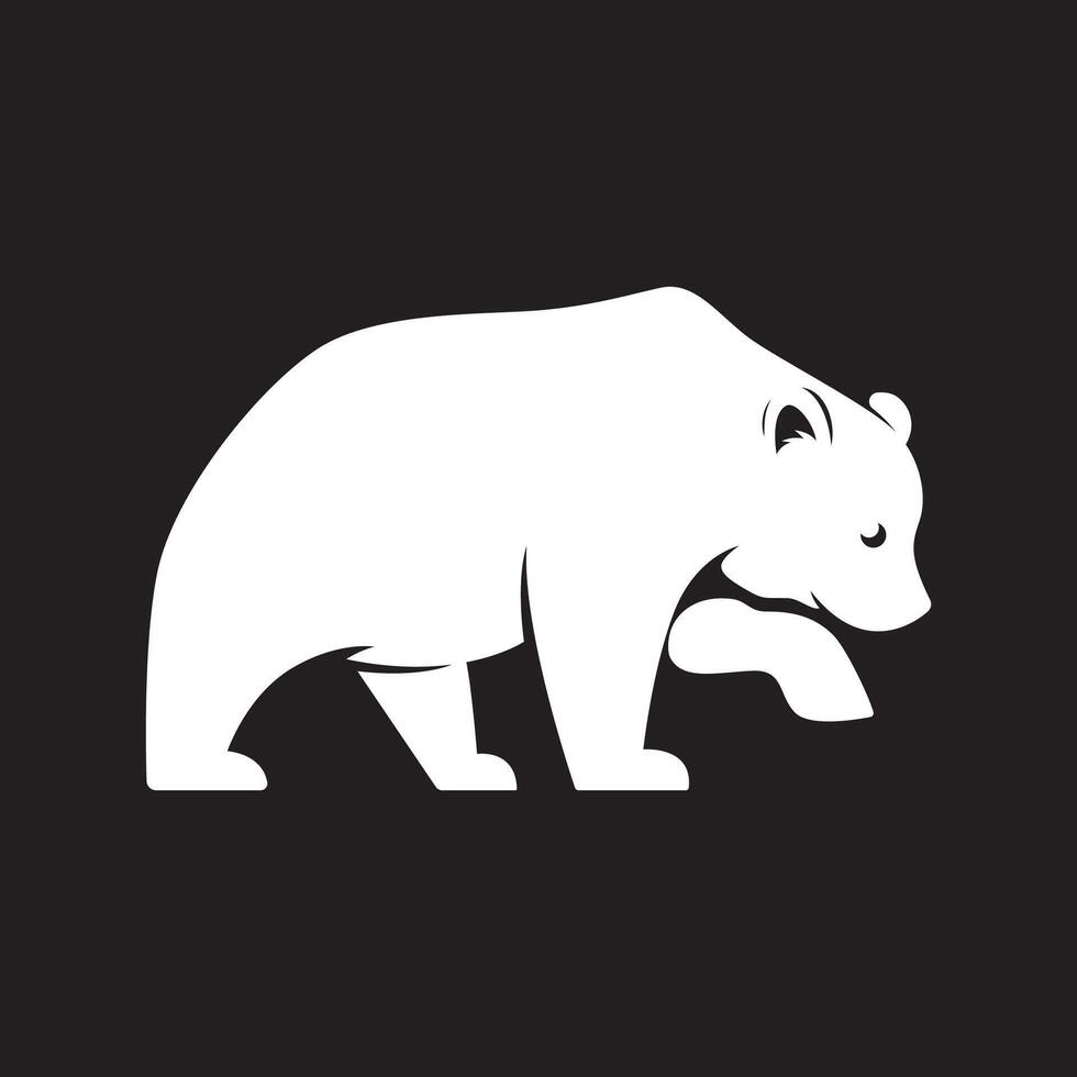 Bear silhouette illustration vector