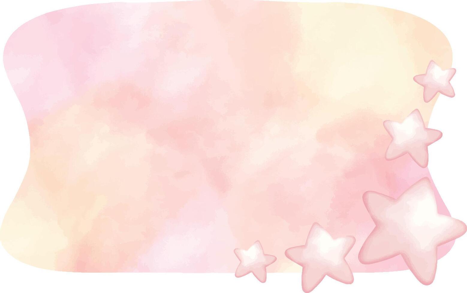 little star frame, star text box, pink star vector