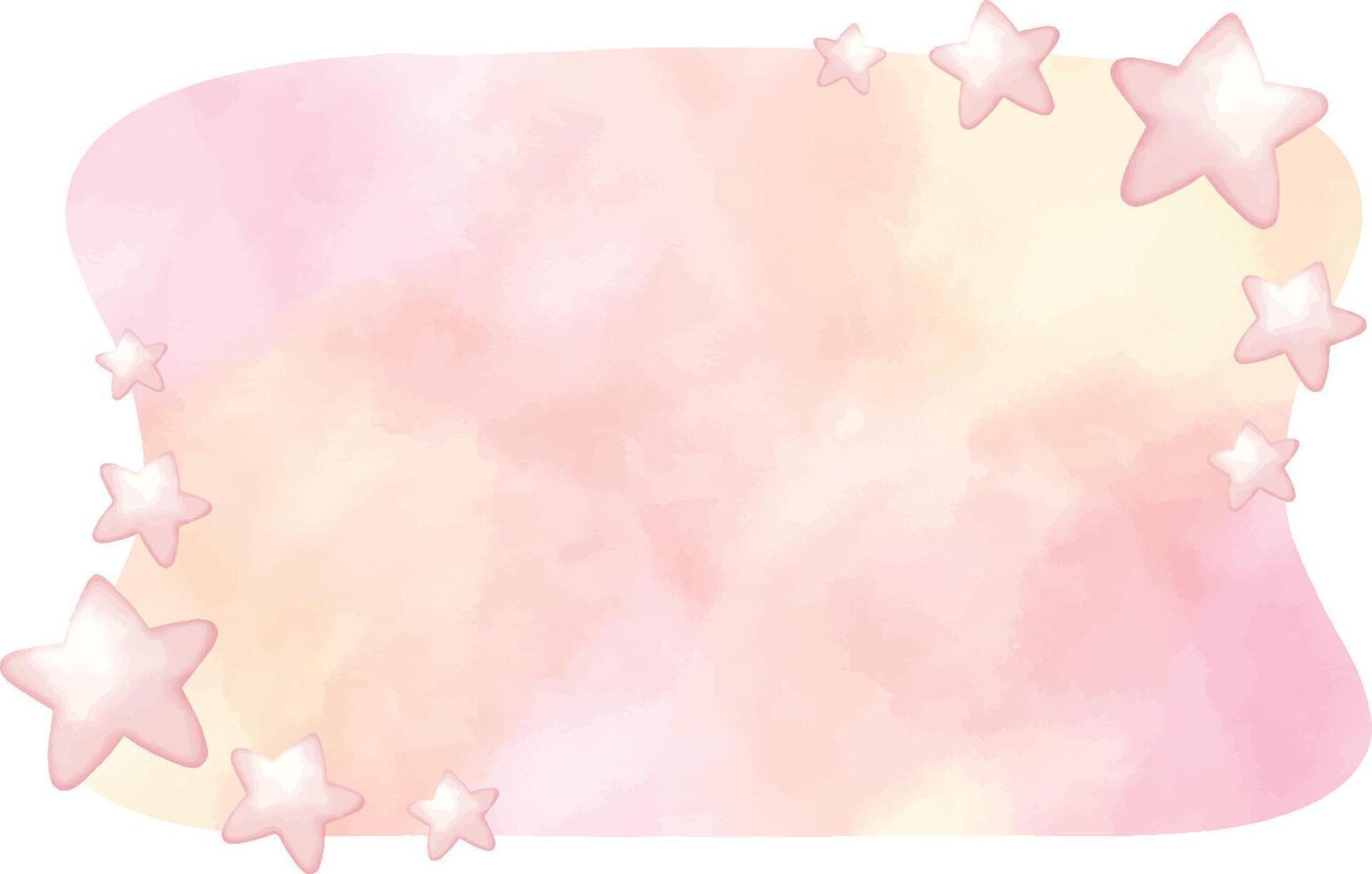 little star frame, star text box, cute pink star vector