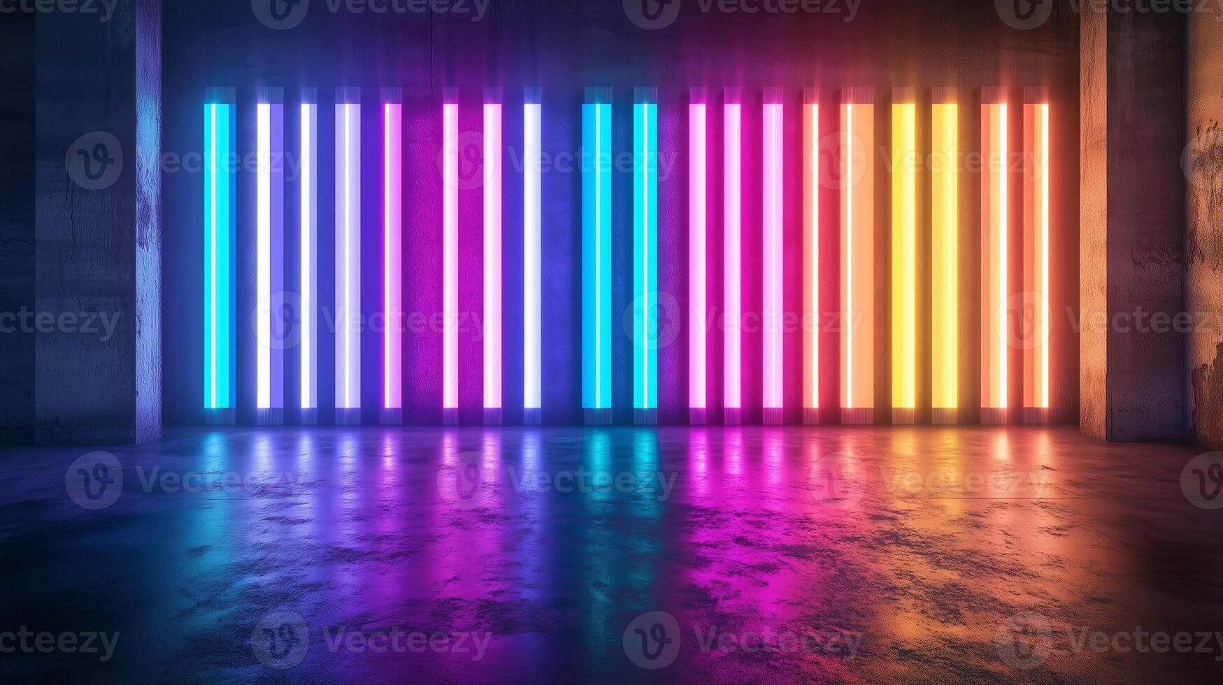 A minimalistic LED stripe design with radiating beams. 17 photo