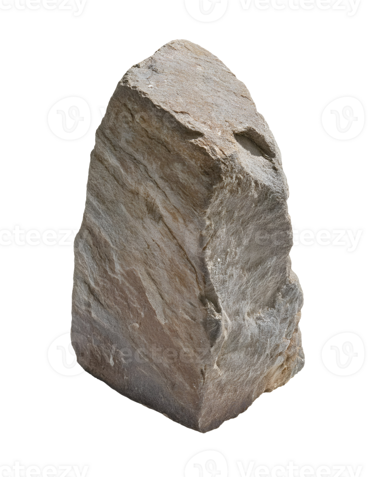 photo of realistic 3d render of an ancient weathered stone on isolated background png