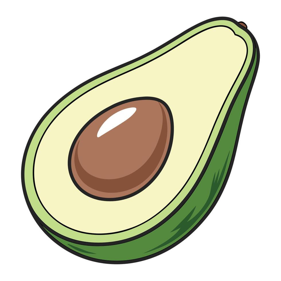 an avocado is shown in a cartoon vector