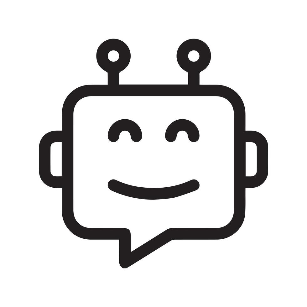 AI chat robot icon design vector