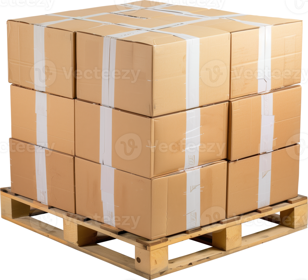 Boxes on a pallet png