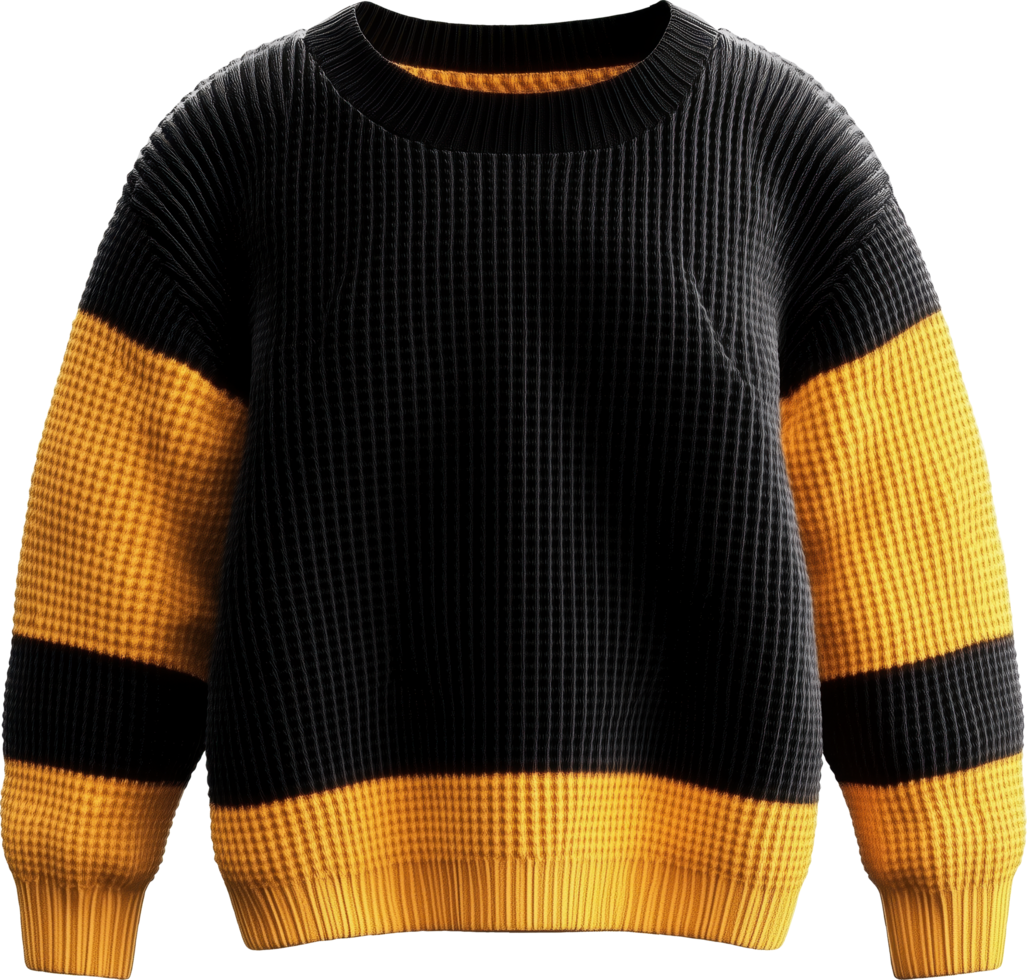 Black and yellow sweater png