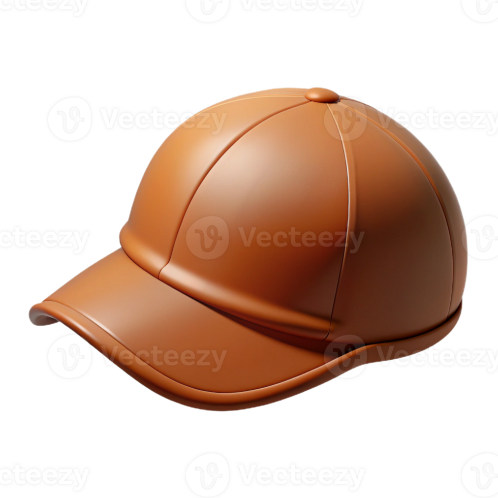 3D Icon of a Brown Baseball Cap for Casual Wear png