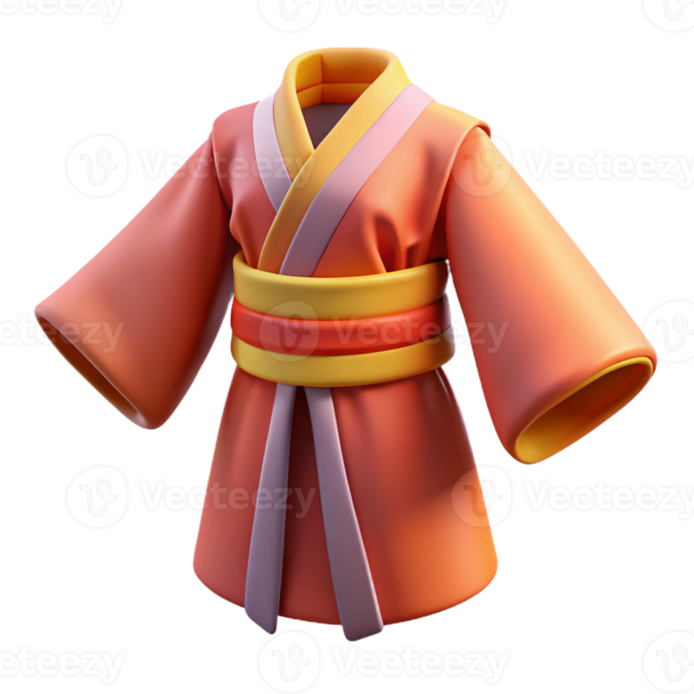 Beautiful Kimono 3D Icon for Special Occasions png