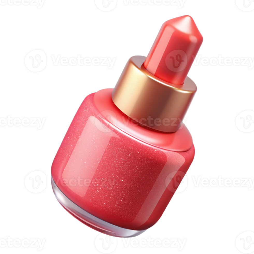 3D Icon of Red Nail Polish for Manicure png