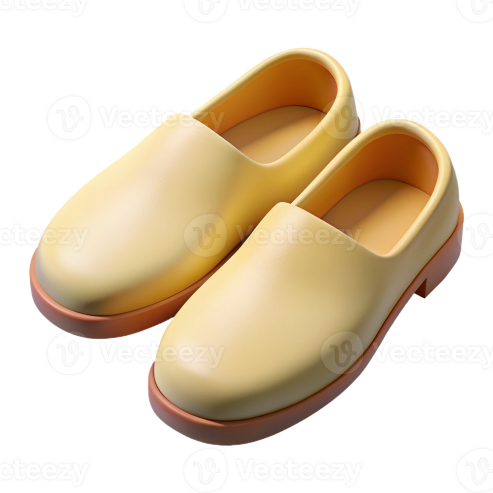 Comfortable Cream Slip-Ons 3D Icon for Everyday Use png