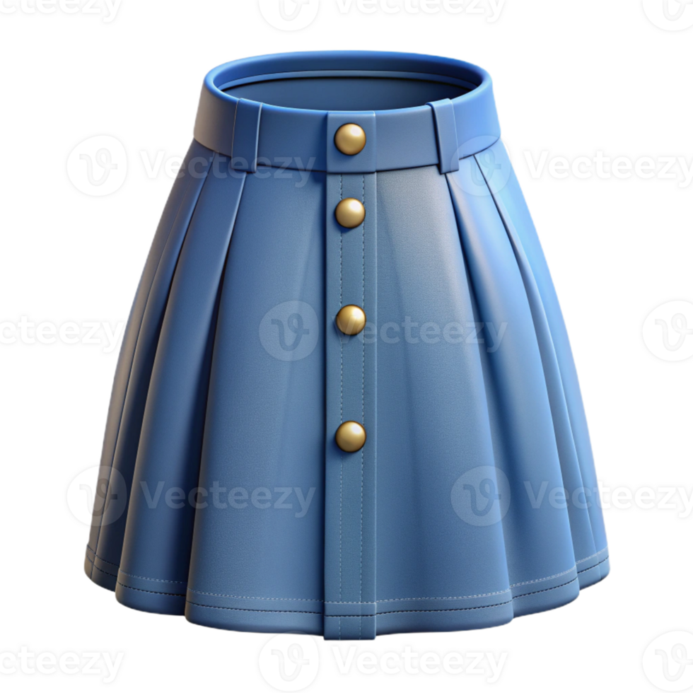Classic Jeans Skirt 3D Icon for Timeless Style png