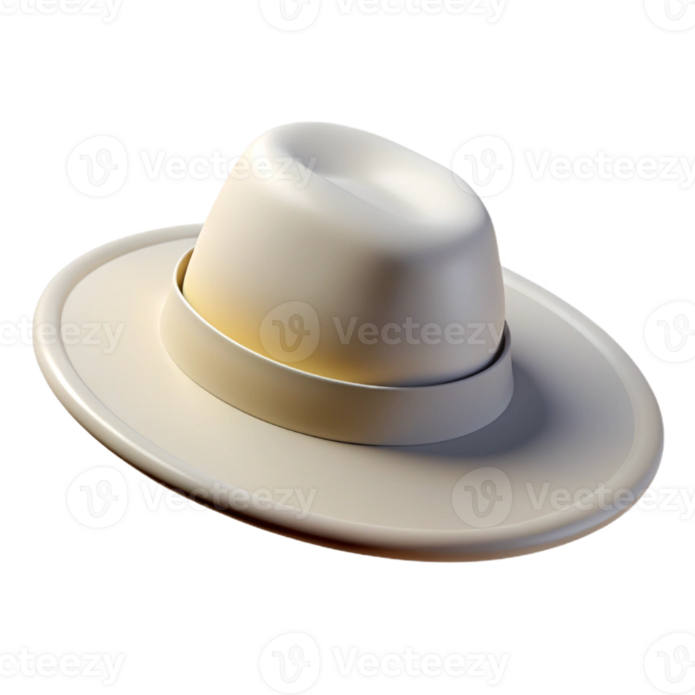 Elegant Wide Brimmed Hat 3D Icon for Special Occasions png