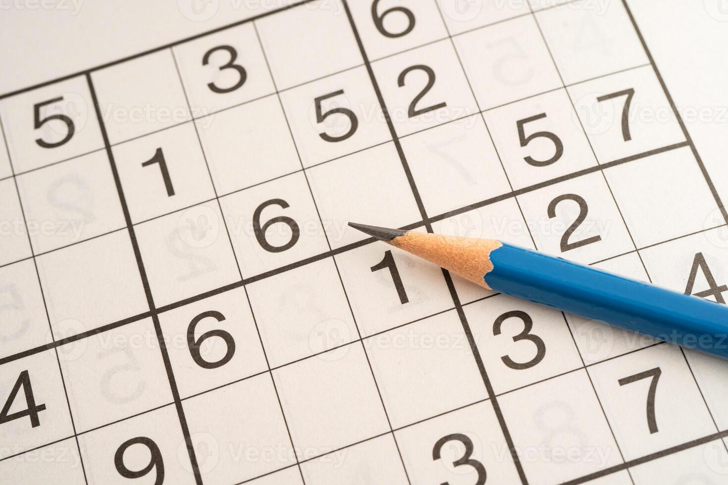 Sudoku puzzle game playing photo