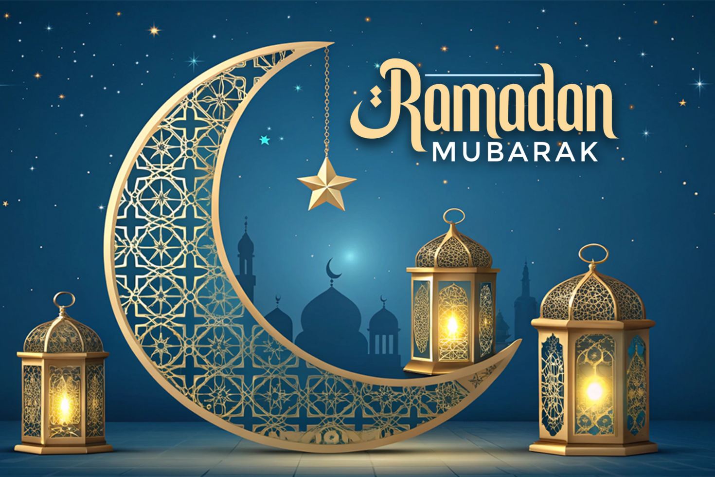 Ramadan Mubarak poster design psd