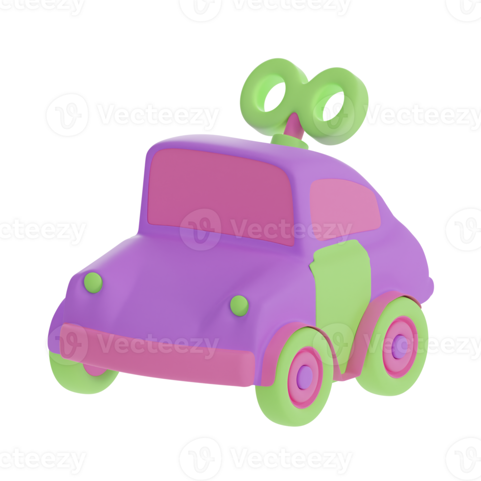 3d rendering toy car icon png
