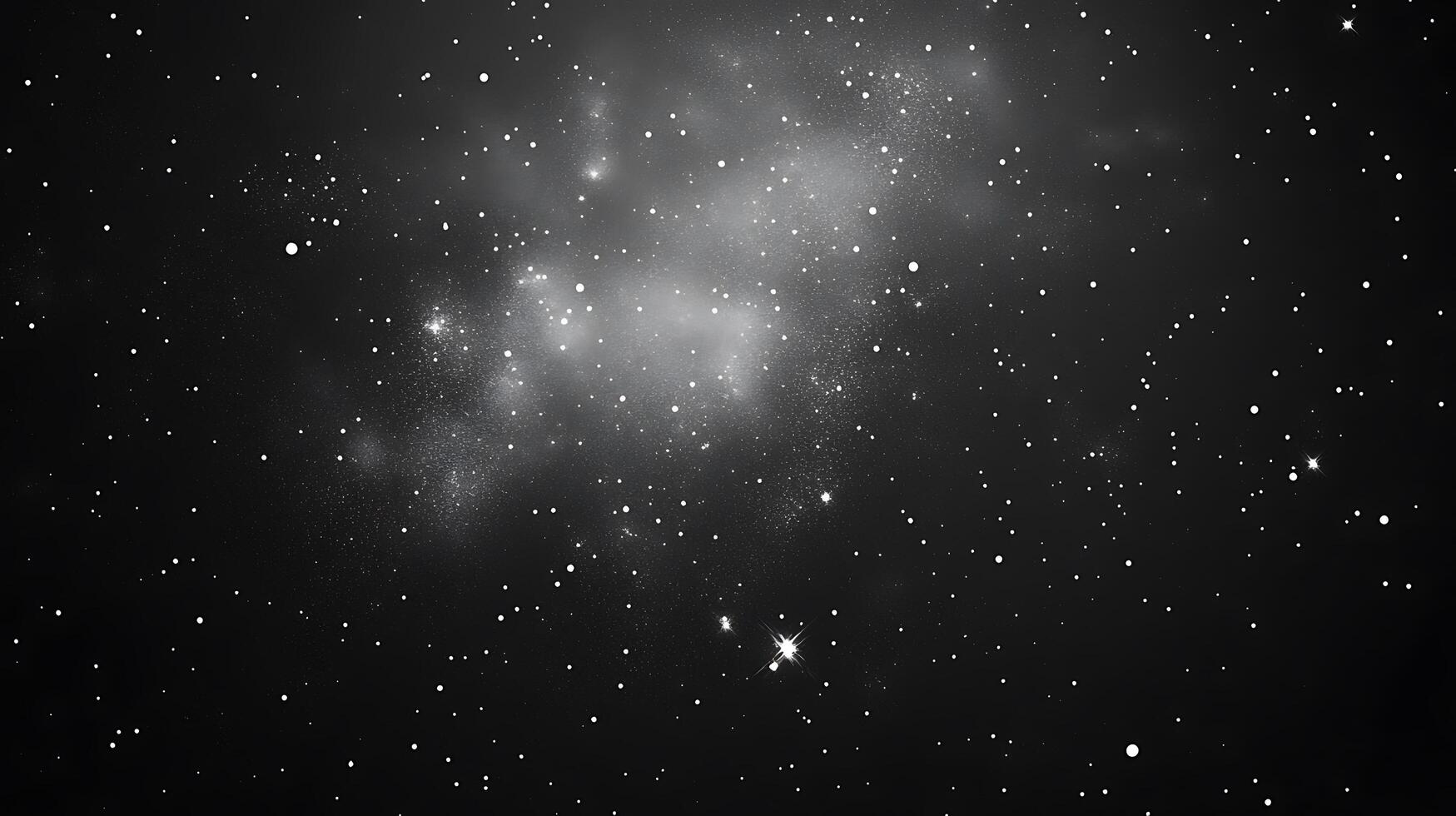 A mesmerizing view into deep space, speckled with countless stars and a vast, ethereal nebula. The dark expanse is punctuated by points of light. photo