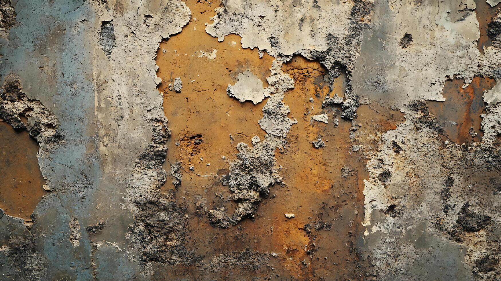 Weathered Wall Texture A captivating close-up of an old wall featuring peeling paint and decaying layers, offering rich textures and colors. photo