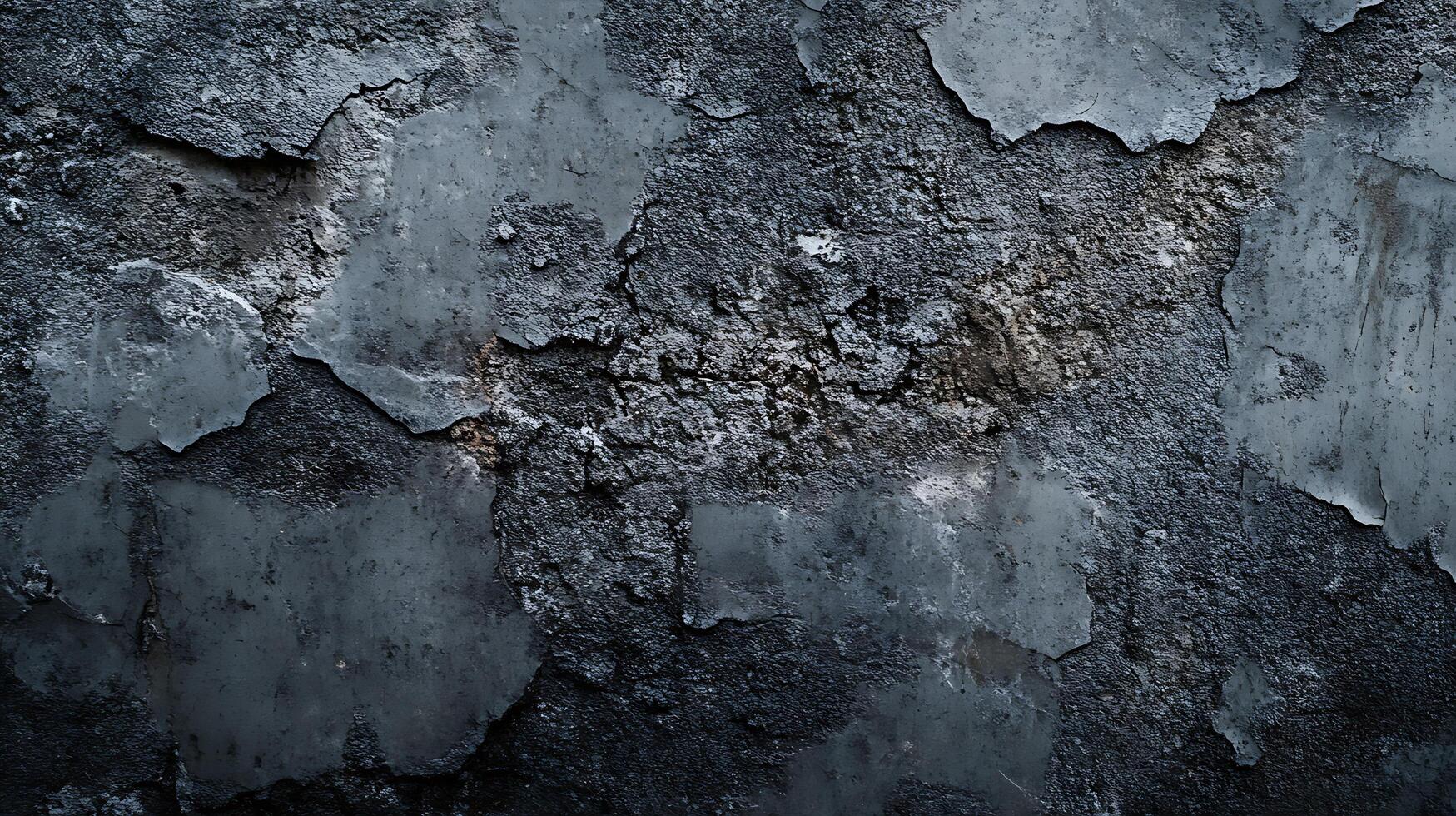Textured wall surface with peeling layers revealing the raw material underneath in a study of decay and material. photo