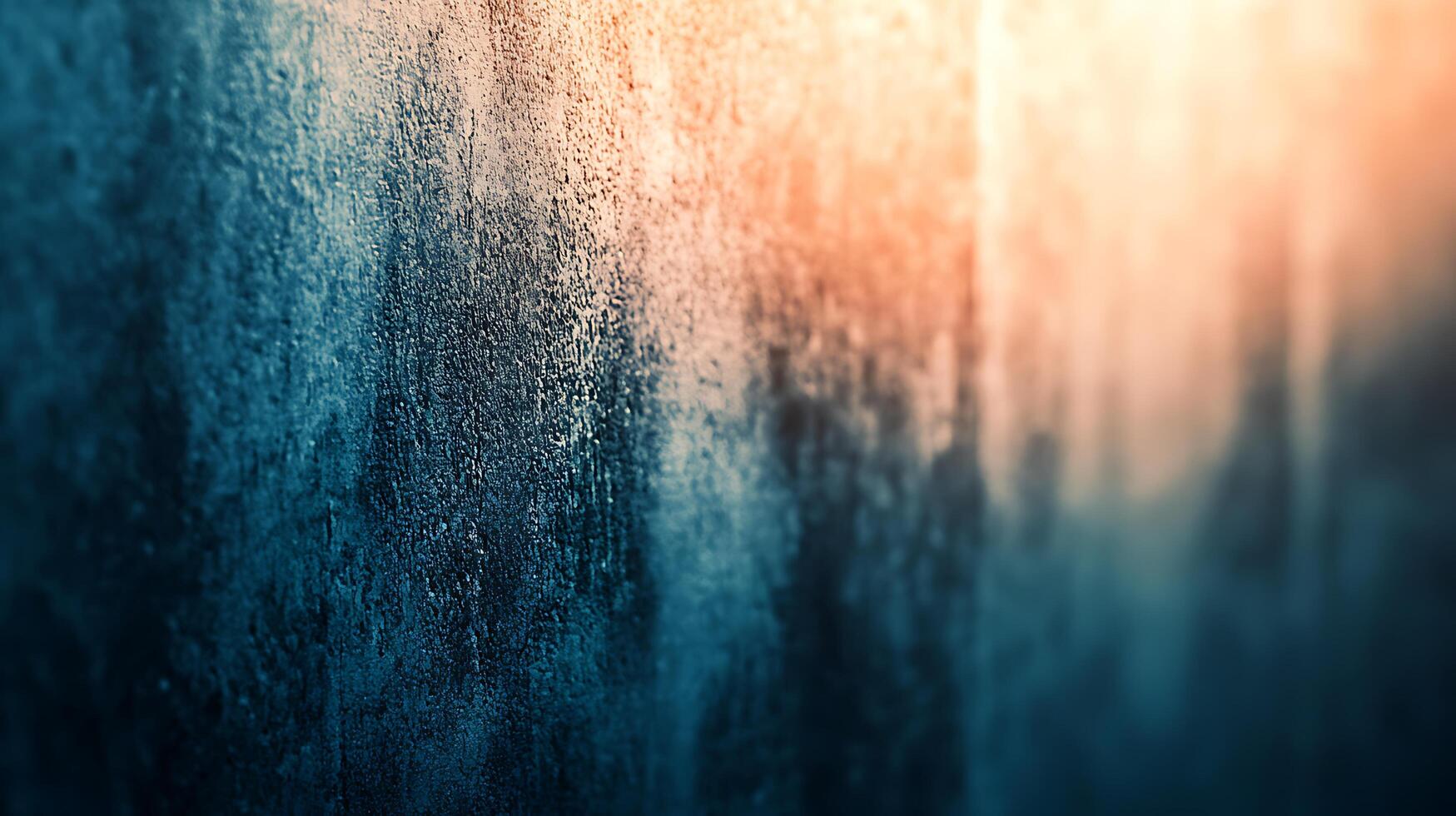 Textured Wall A close-up of an aged concrete wall featuring cool blue and warm orange tones, highlighting depth and texture. photo
