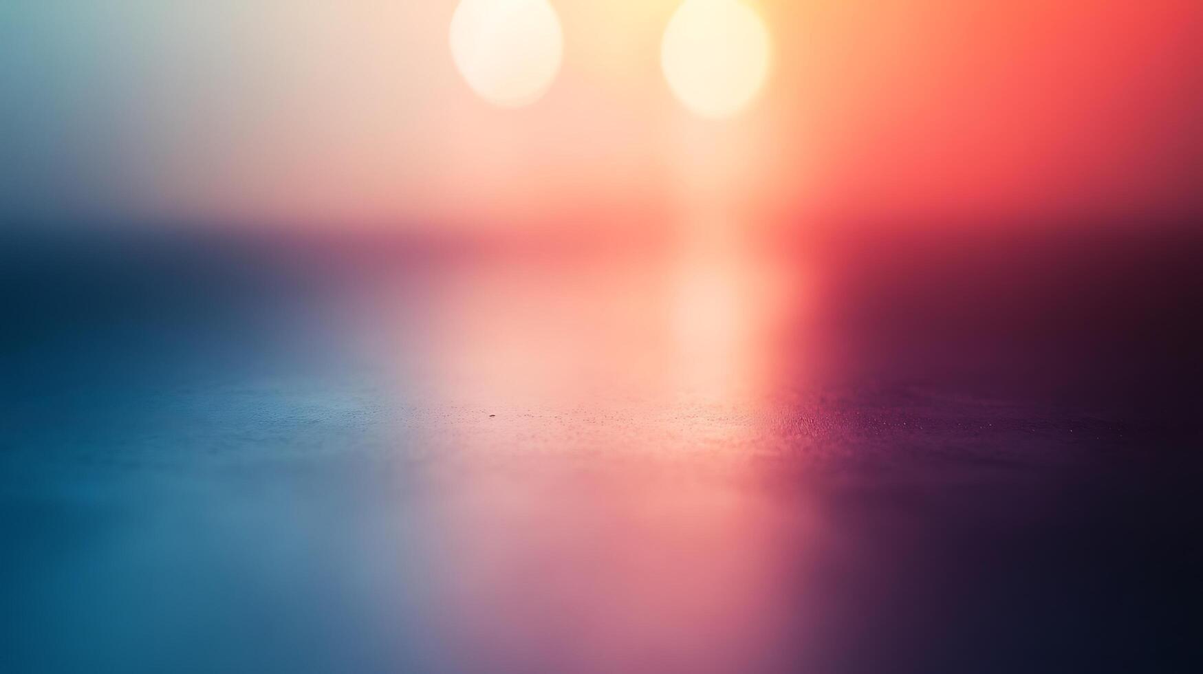 Abstract light scape featuring a blend of calming blue and soft red hues. The blurred focus creates a soothing, dreamy background. photo