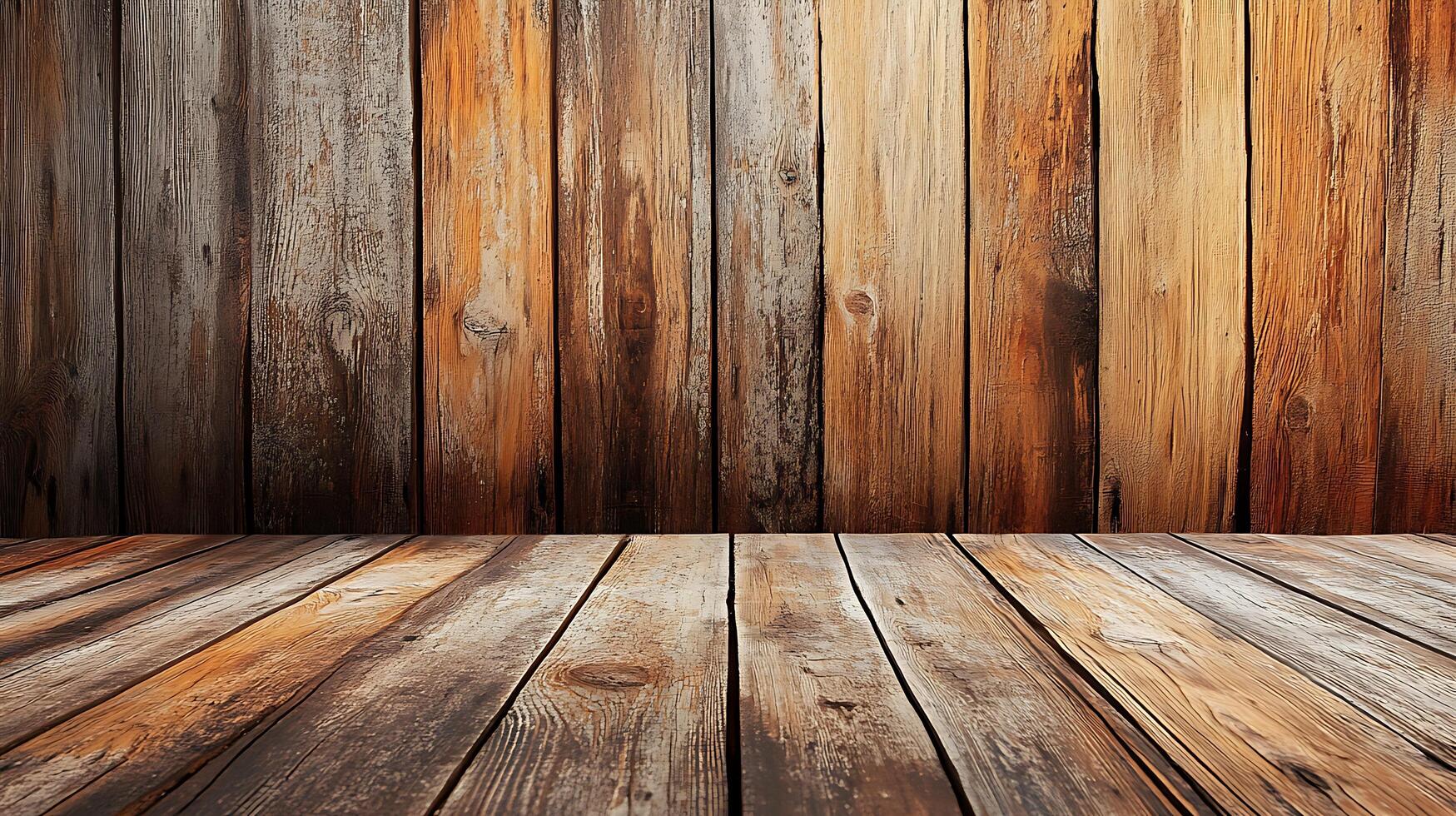 Rustic wood background featuring weathered planks, perfect for photography backdrops, product displays, and texture overlays. photo