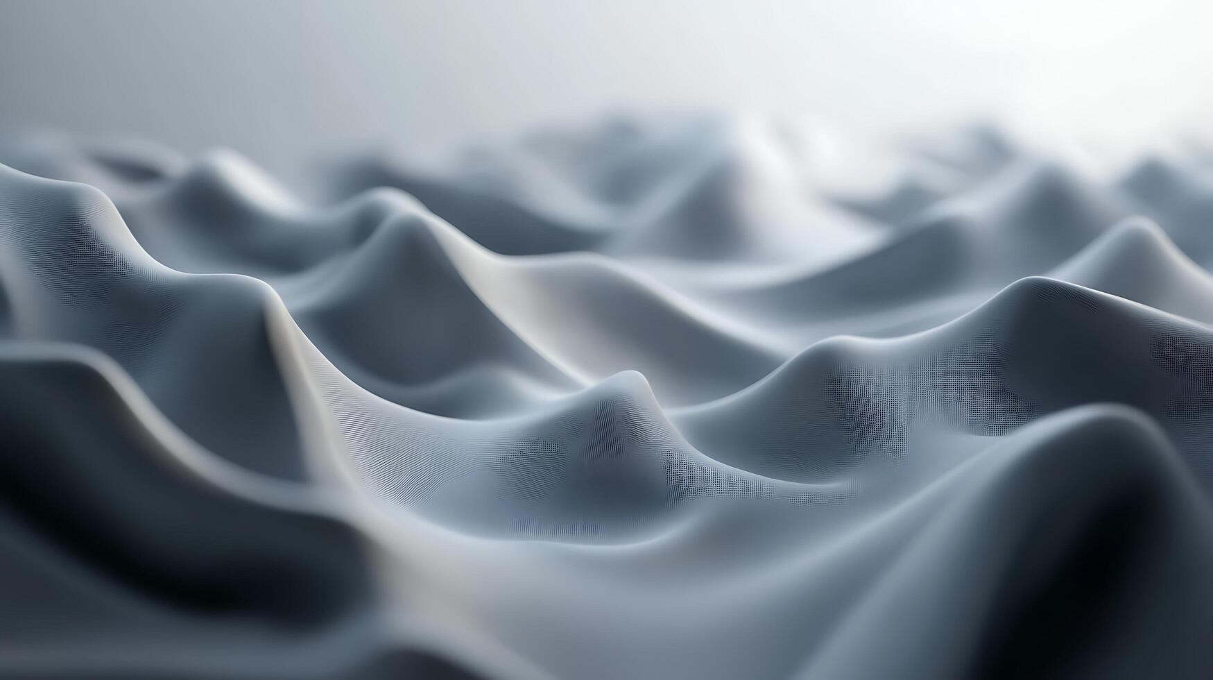 Abstract, undulating hills in soft grayscale hues with gentle shadows, evokes serenity and depth. The seamless waves create a calming visual. photo