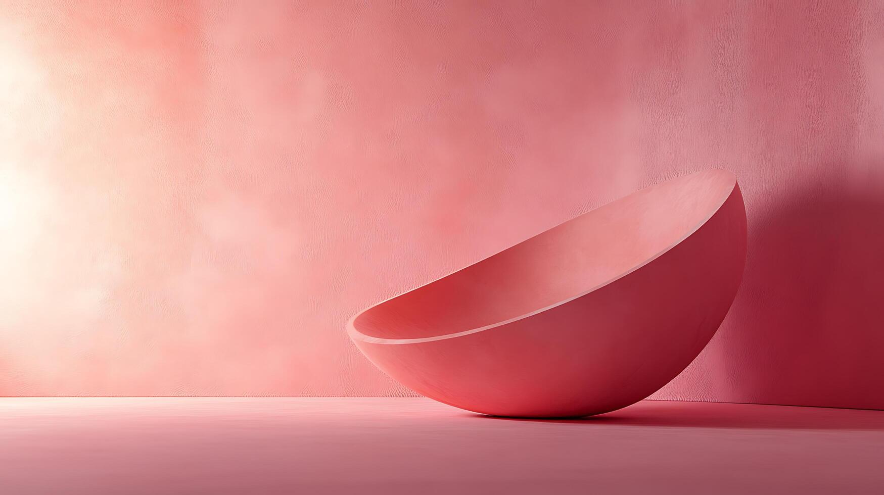 Minimalist abstract display with a modern half-sphere shape, creating a clean, eye-catching stage for product presentation. photo