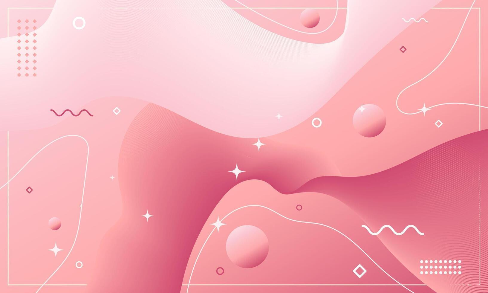 Abstract wave background of pink color palette. vector