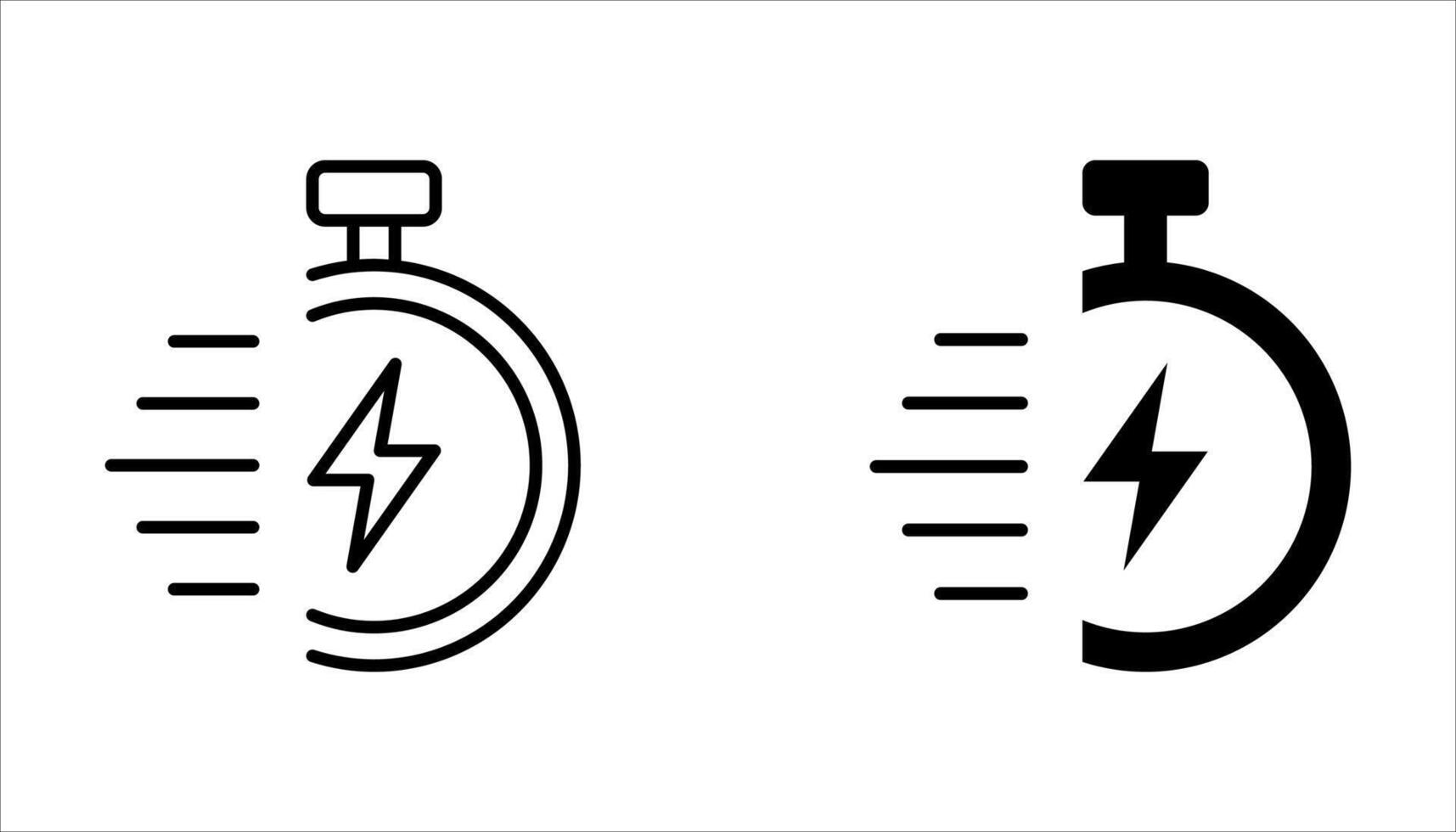 fast charging icon set, vector