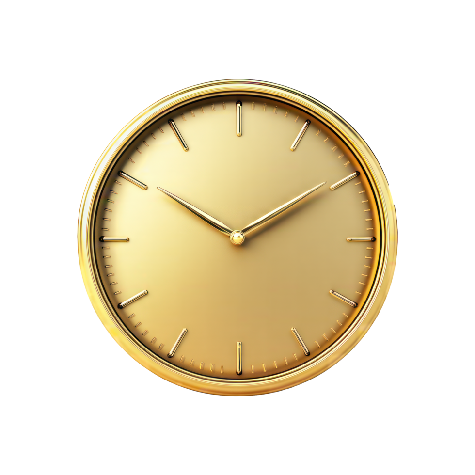Gold wall clock png